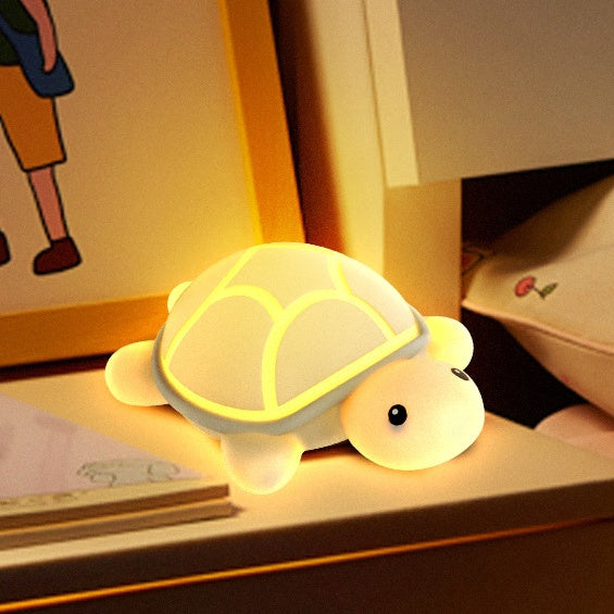 Veilleuse LED en silicone en forme de tortue mignonne - Cadeau idéal pour les enfants et les filles