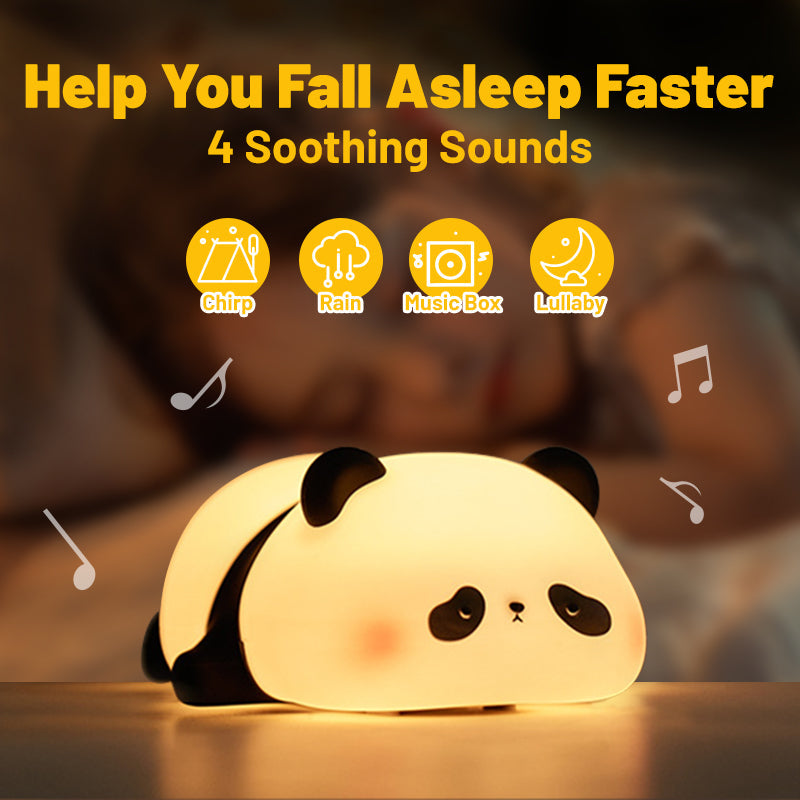 Veilleuse panda mignonne à LED, lampe à écraser, meilleur cadeau pour bébé et fille