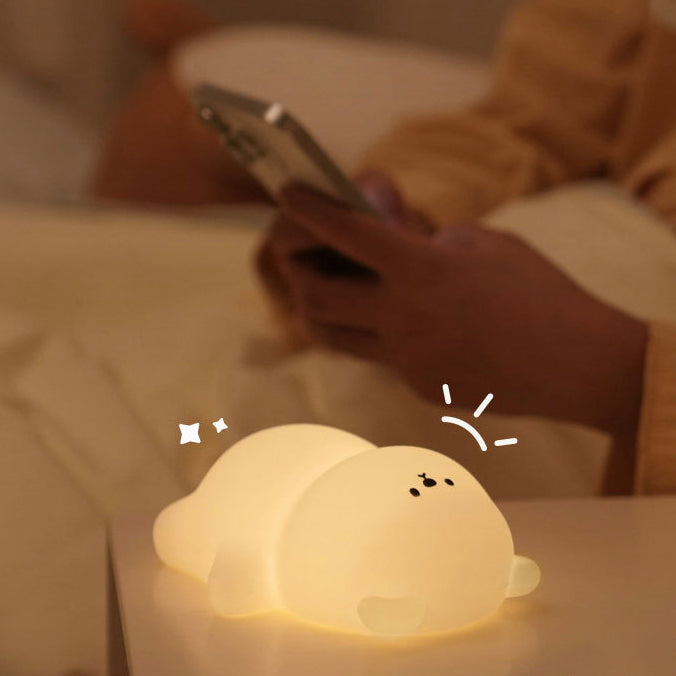 Chubby Bear Nachtlicht 8 Farben LED Squishy Silikon Tap Lampe Bestes Geschenk für Baby und Mädchen