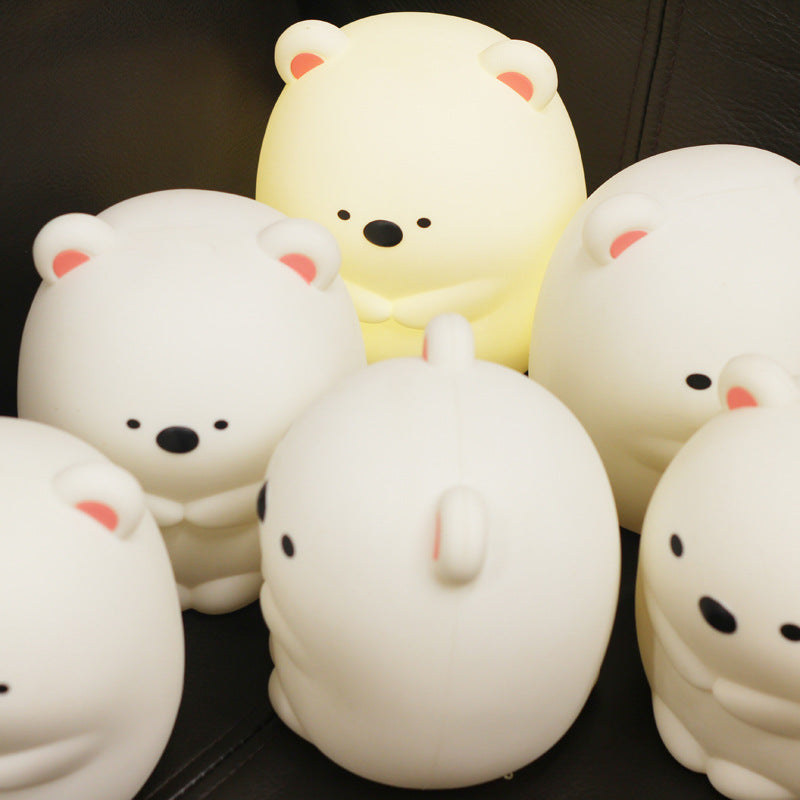 Squishy Silicone Hug Bear LED Night Light - Perfect Gift for Kids and Girls