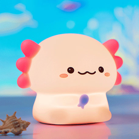 Veilleuse Axolotl mignonne et spongieuse - Cadeau parfait 🎁