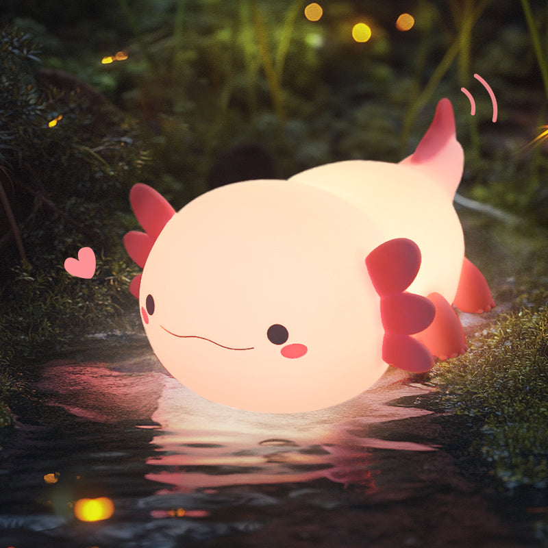 Veilleuse Axolotl mignonne et spongieuse - Cadeau parfait 🎁