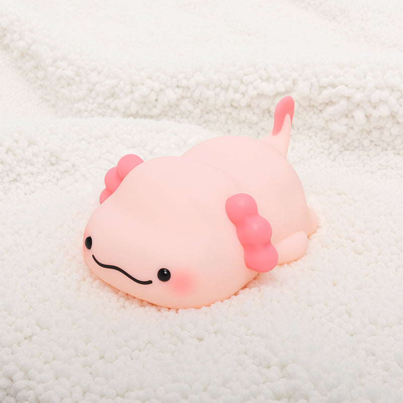 Veilleuse LED en silicone souple Lazy Axolotl - Cadeau idéal pour les enfants et les filles