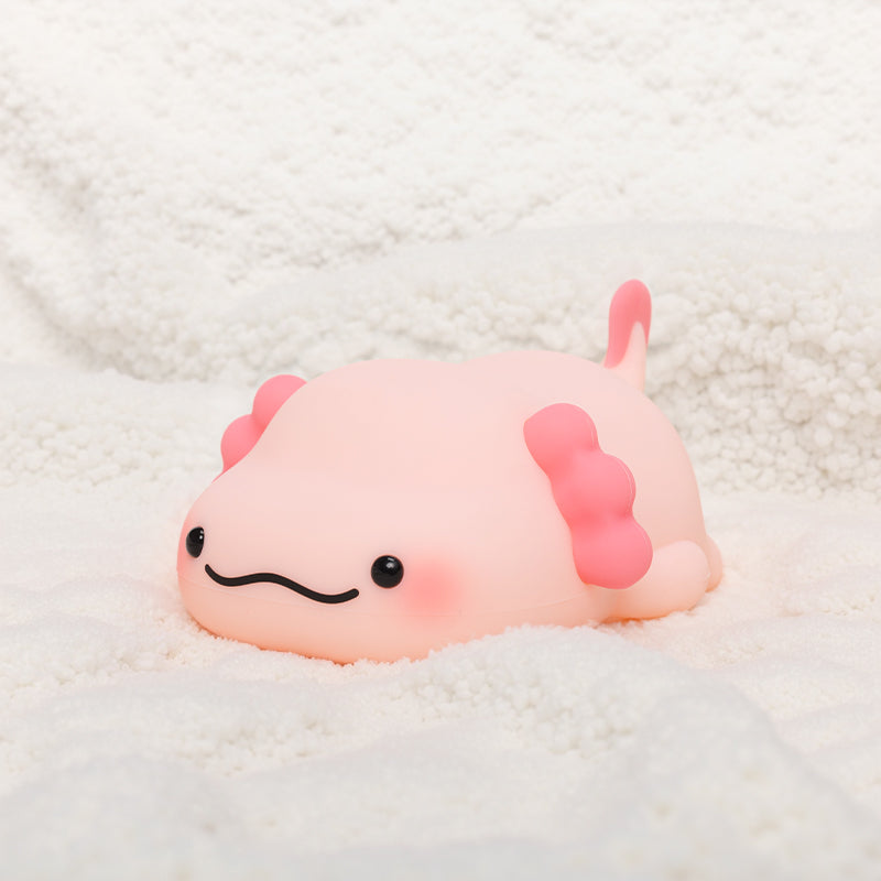 Veilleuse LED en silicone souple Lazy Axolotl - Cadeau idéal pour les enfants et les filles