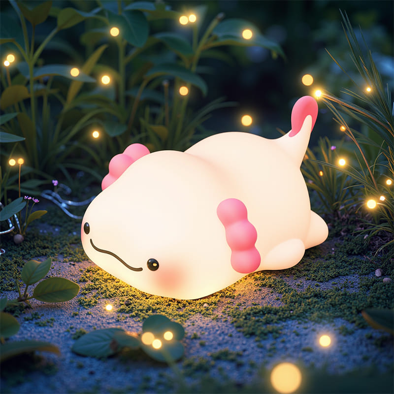 Veilleuse Axolotl mignonne et spongieuse - Cadeau parfait 🎁