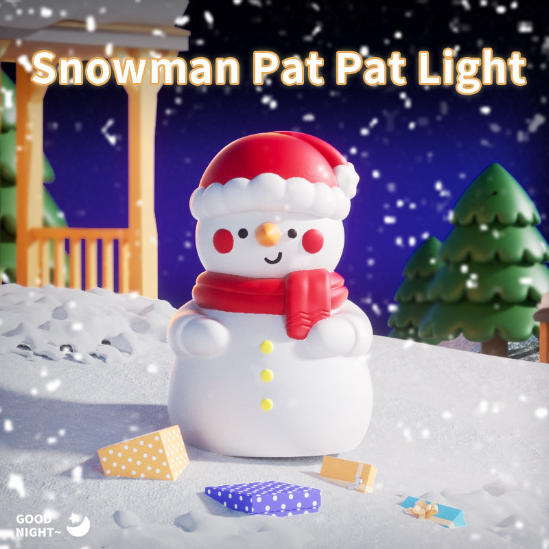 Squishy Silicone Christmas Snowman LED Night Light - Perfect Gift for Kids and Girls