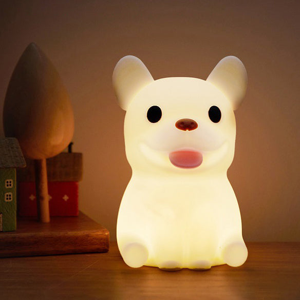 Lampe de nuit LED Bulldog Squishy Tap Tap