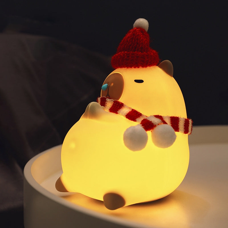 Veilleuse LED en silicone Snotty Capybara - Cadeau idéal pour les enfants et les filles