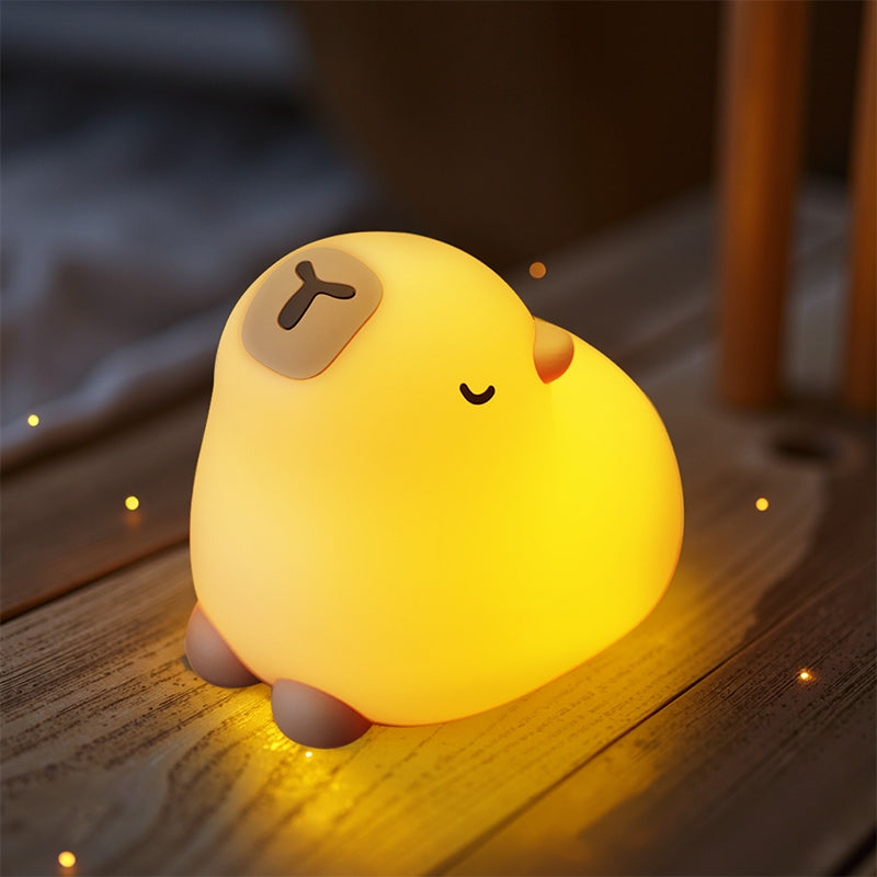 Squishy Silikon Yoga Capybara LED-Nachtlicht - perfektes Geschenk für Kinder und Mädchen