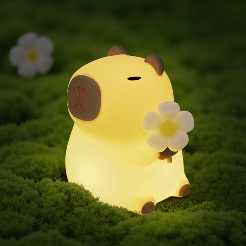 Capybara Squishy Silicone Night Light - Perfect Gift for Kids and Girls