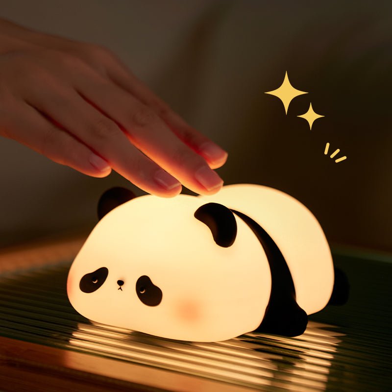 Veilleuse panda mignonne à LED, lampe à écraser, meilleur cadeau pour bébé et fille