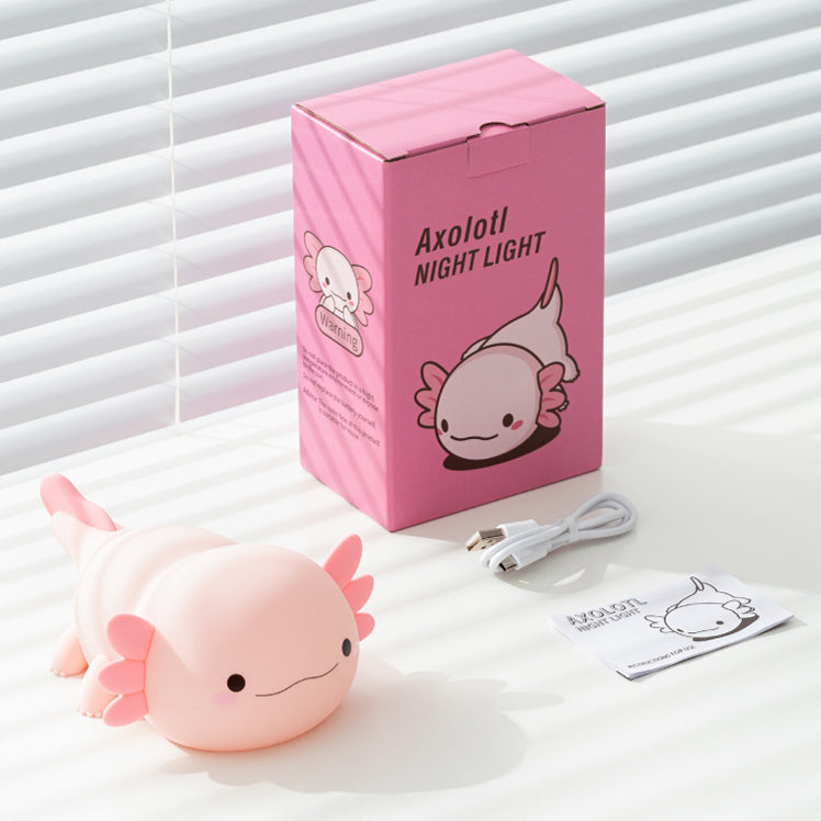 Veilleuse Axolotl mignonne et spongieuse - Cadeau parfait 🎁