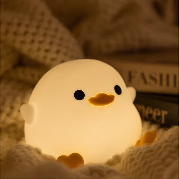 Flower Duck LED Squishy Night Light For Gift USB Rechargeable Duck Lamp