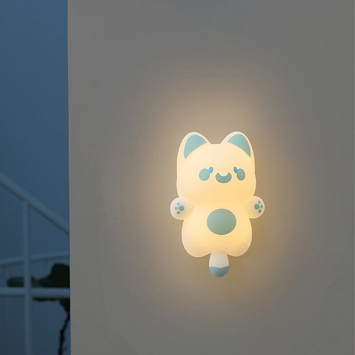 Veilleuse LED en silicone souple en forme de chat griffonné - Cadeau idéal pour les enfants et les filles 