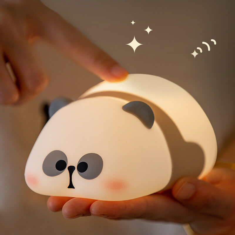 Veilleuse LED Panda couché pour cadeau Lampe Panda rechargeable USB