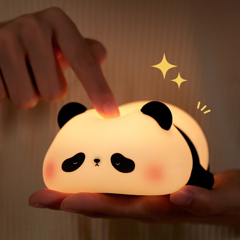 Veilleuse panda mignonne à LED, lampe à écraser, meilleur cadeau pour bébé et fille