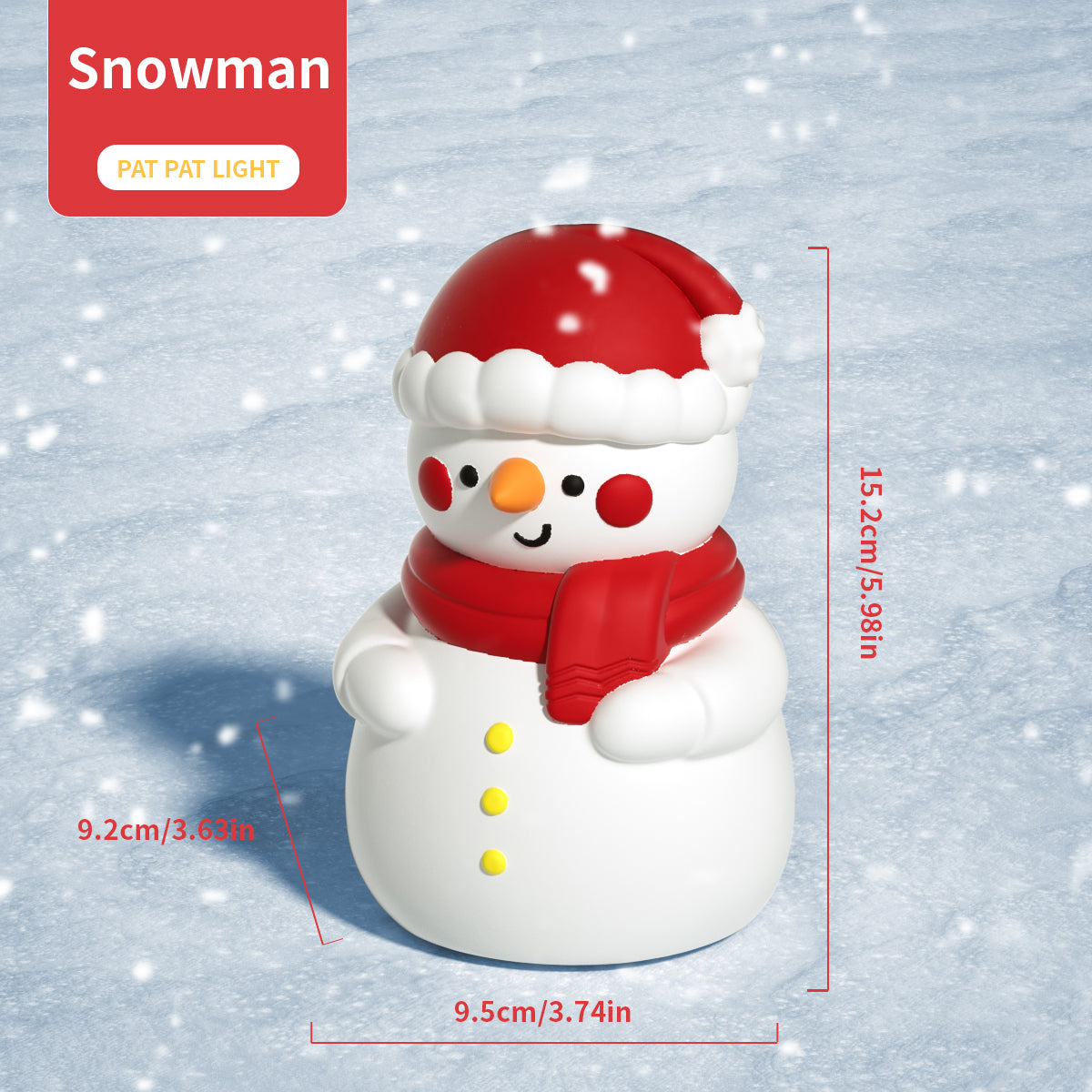 Squishy Weihnachts-Schneemann-LED-Nachtlicht aus Silikon – perfektes Geschenk für Kinder und Mädchen