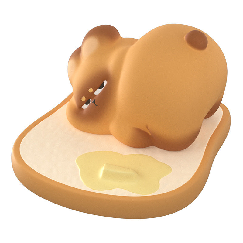 Squishy Silikon Toast Katze Kabelloses Ladegerät LED Nachtlicht - Perfektes Geschenk für Kinder und Mädchen