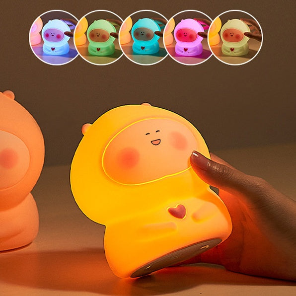 Lampe veilleuse LED en silicone souple et mignonne pour enfants - Cadeau idéal pour les enfants et les filles