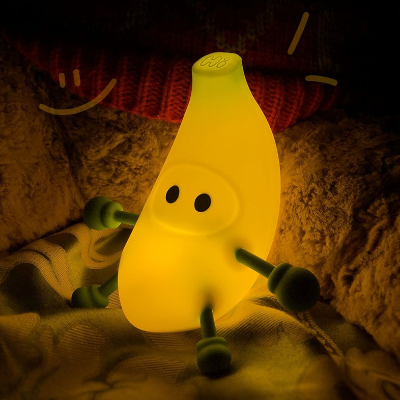 Squishy Silicone Banana LED Night Light - Perfect Gift for Kids and Girls