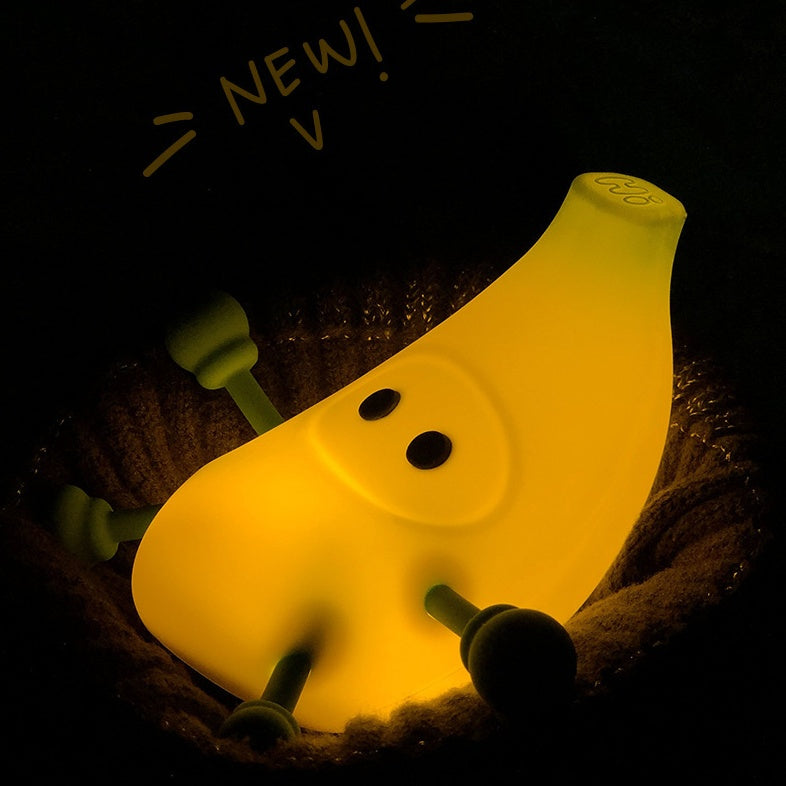 Squishy Silikon-Bananen-LED-Nachtlicht – perfektes Geschenk für Kinder und Mädchen