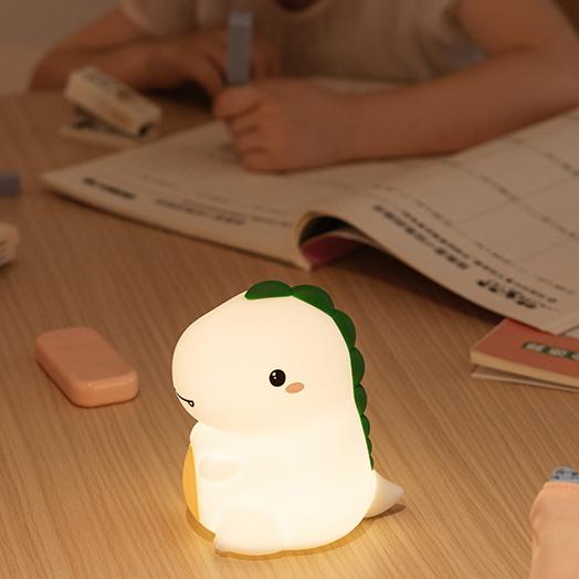 Squishy Silikon Happy Dinosaur LED-Nachtlicht - Perfektes Geschenk für Kinder und Mädchen