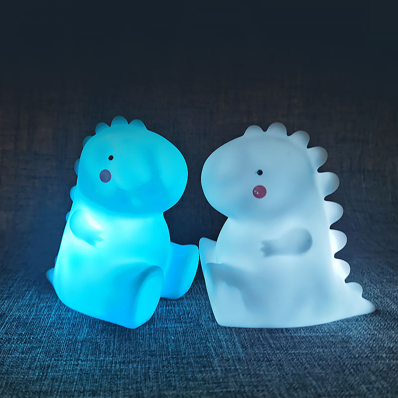 Squishy Silicone Baby Dinosaur LED Night Light - Perfect Gift for Kids and Girls