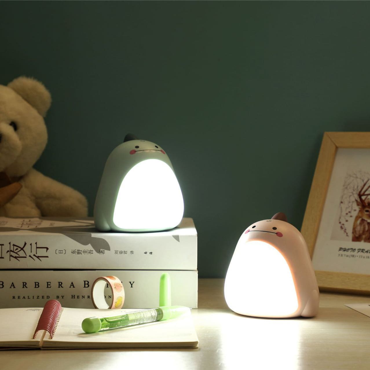 Veilleuse LED tactile Chubby Dino - Cadeau idéal pour les enfants et les filles