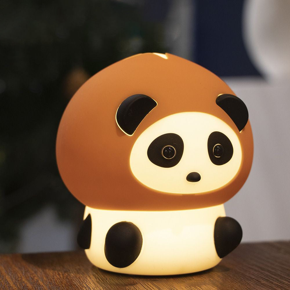 Veilleuse LED en silicone en forme de panda marron - Cadeau idéal pour les enfants et les filles