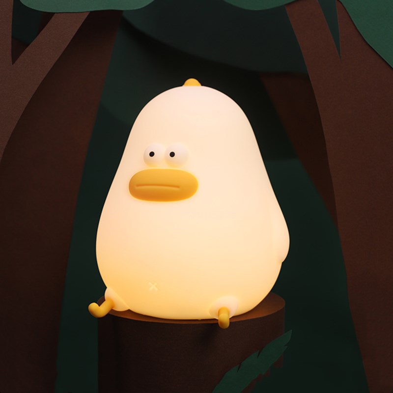 Squishy Silikon Chubby Chick LED-Nachtlicht - perfektes Geschenk für Kinder und Mädchen