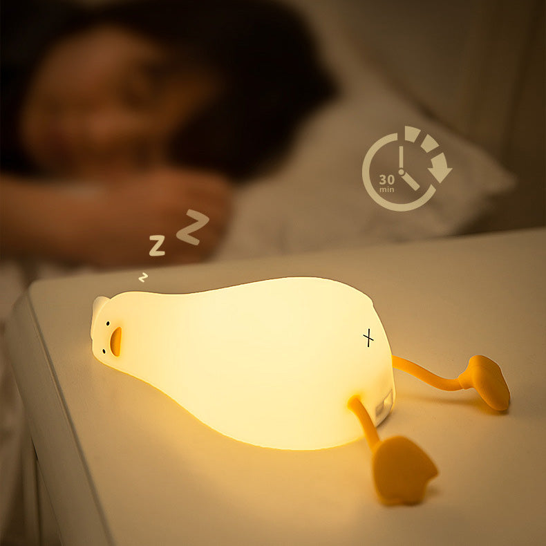 Lampe LED Lazy Duck Night Tap - Cadeau idéal