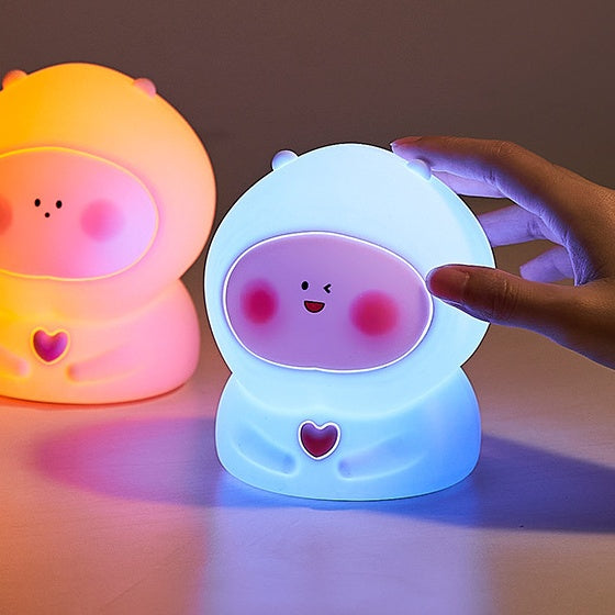 Lampe veilleuse LED en silicone souple et mignonne pour enfants - Cadeau idéal pour les enfants et les filles