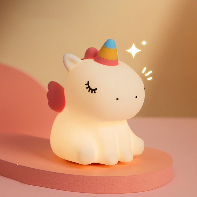 Veilleuse licorne LED Squishy Tap Lamp Meilleur cadeau pour bébé et fille