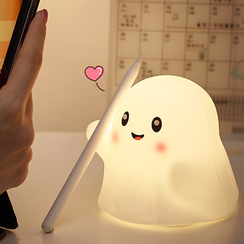 Squishy Silicone Cute Ghost LED Night Light - Perfect Gifts