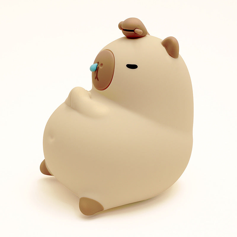 Squishy Silikon Snotty Capybara LED-Nachtlicht - Perfektes Geschenk für Kinder und Mädchen