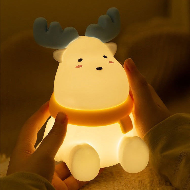 Squishy Silikon-Elch-LED-Nachtlicht – perfektes Geschenk für Kinder und Mädchen