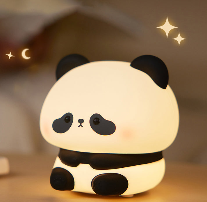 Squishy SiliconeSuper Adorable Panda LED Night Light - Perfect Gift for Kids and Girls