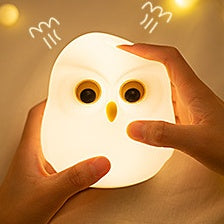 Veilleuse LED en silicone souple en forme de petit hibou - Cadeau idéal pour les enfants et les filles