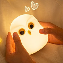 Squishy Silicone Little Owl LED Night Light - Perfect Gift for Kids and Girls