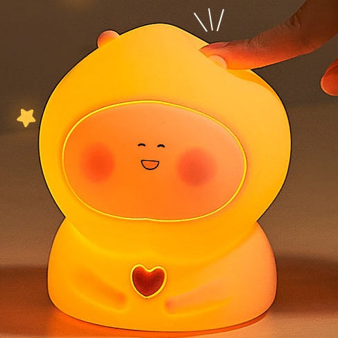 Lampe veilleuse LED en silicone souple et mignonne pour enfants - Cadeau idéal pour les enfants et les filles