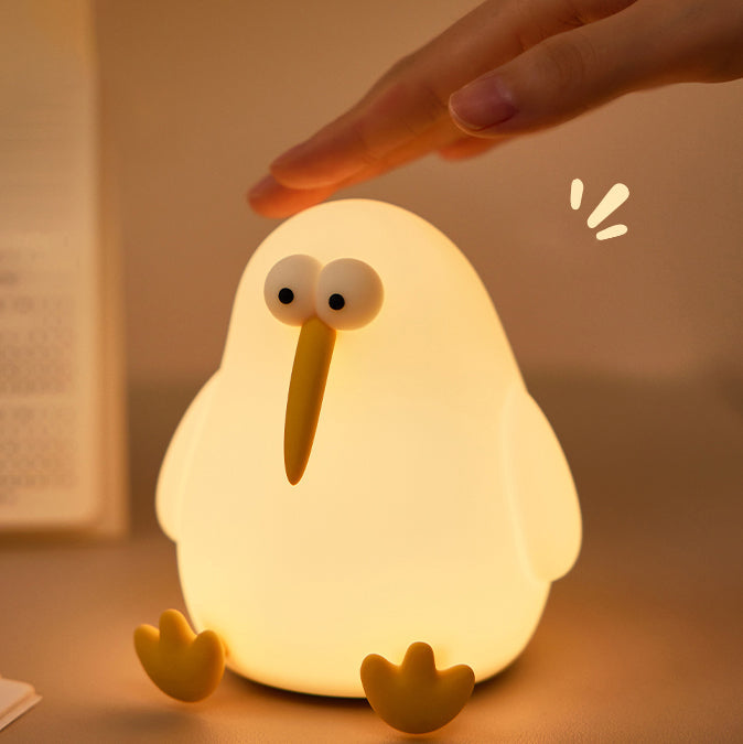 Veilleuse LED en silicone squishy en forme de kiwi - Cadeau idéal pour les enfants et les filles