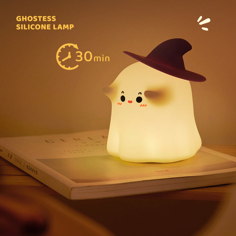 Halloween Geist LED Squishy Tap Tap Nachtlicht Lampe