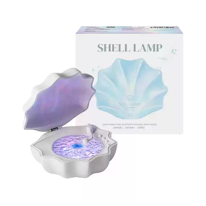 Shell Lamp Waves Retro Bluetooth Plattenspieler LED Nachtlicht - Perfektes Geschenk für Kinder und Mädchen