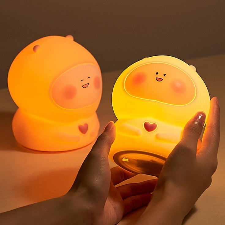 Squishy Silicone Cute Kids LED Tap Control Nightlight Lamp - Perfect Gift for Kids and Girls