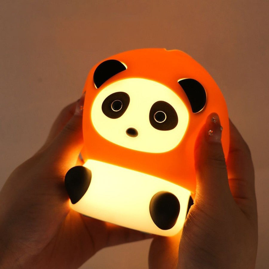 Squishy-LED-Nachtlicht aus Silikon in Form eines Kastanien-Pandas – perfektes Geschenk für Kinder und Mädchen