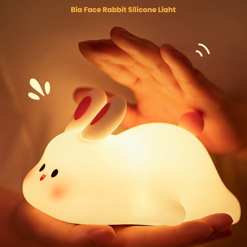 Niedliche Kaninchen LED Squishy Tap Tap Nachtlicht Lampe