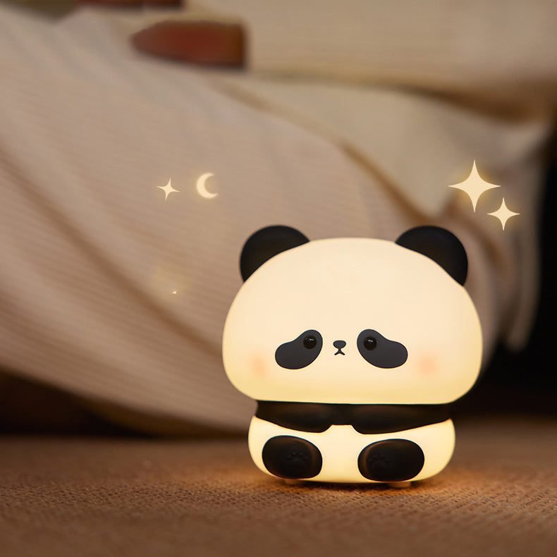 Veilleuse LED panda super adorable en silicone squishy - Cadeau idéal pour les enfants et les filles