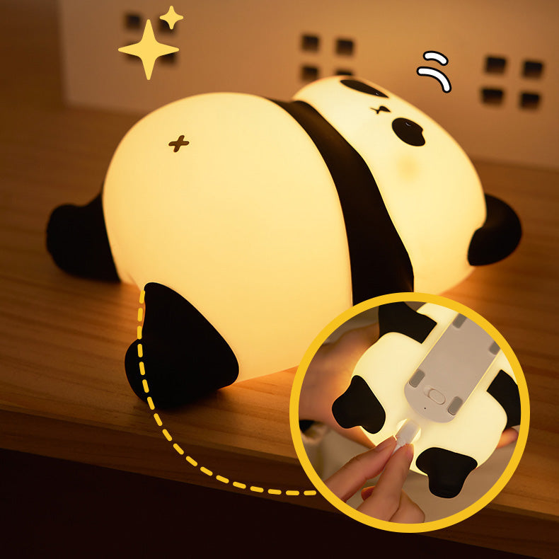 Liegender fauler Panda Nachtlicht LED Wasserhahn Lampe Bestes Geschenk für Baby und Mädchen