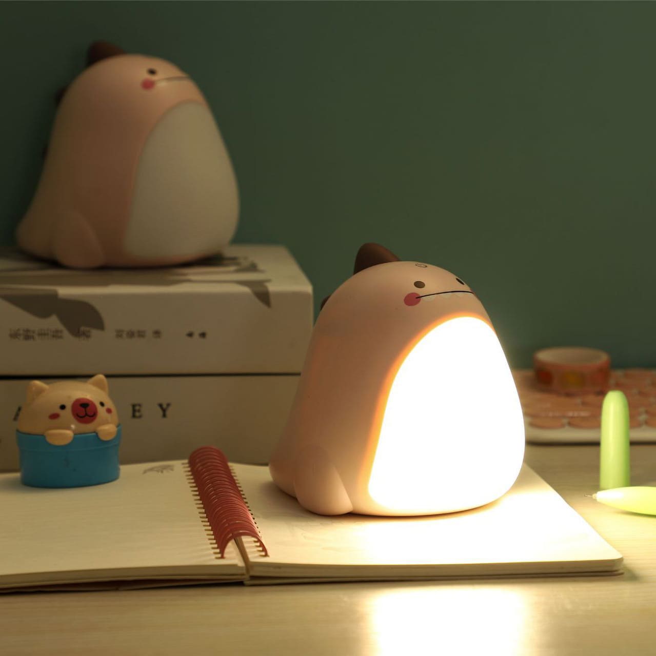 Chubby Dino Touch LED Night Light - Perfect Gift for Kids and Girls