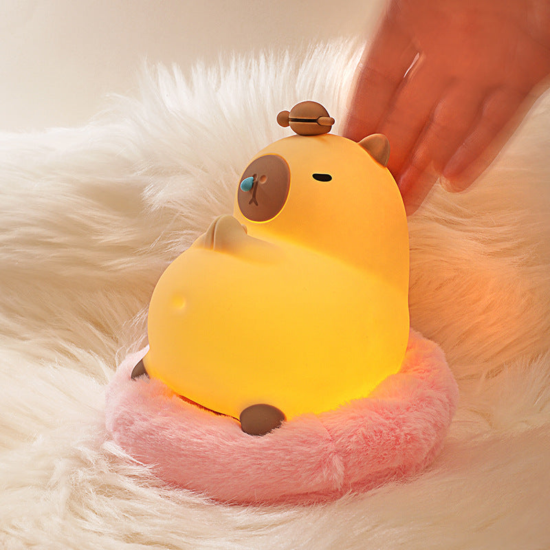 Veilleuse LED en silicone Snotty Capybara - Cadeau idéal pour les enfants et les filles